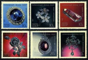 Russia 3917-3922, MNH. Precious Jewels from Diamond Fund of USSR, 1971