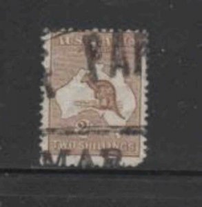 AUSTRALIA #11 1913 2sh KANGAROO & MAP F-VF USED (JT)