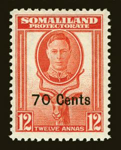 SOMALILAND PROTECTORATE Scott #122 (SG 131) 1951 KGVI unused HR