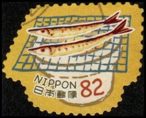 Japan 4143g - Used - 82y Fish on Brazier (2017) (cv $1.10)