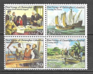 USA 2620-2623: 29c Columbus Voyage, MNH, VF