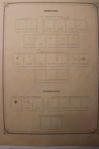 Grenada British colony Grenade early specialist album pages used empty blank