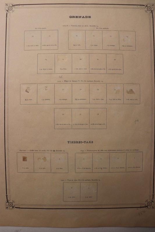 Grenada British colony Grenade early specialist album pages used empty blank