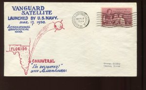 MARCH 17 1958 Launch of VANGUARD Satellite Goldcraft Cover PATRICK AFB (LV 856)