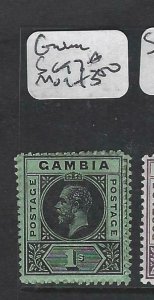 GAMBIA  (P0607B)  KGV  1/-  SG 97A   MOG