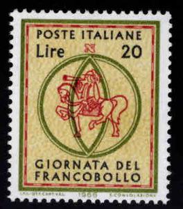 Italy Scott 946 MNH** 1966 postrider stamp day issue