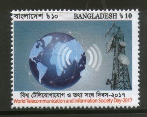 Bangladesh 2017 World Telecommunication & Information Society Day 1v MNH # 4776