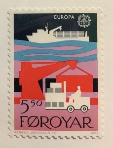 Faroe Island 1988 Scott 174 MNH - 5.30kr, Europa, Transportation & Communication