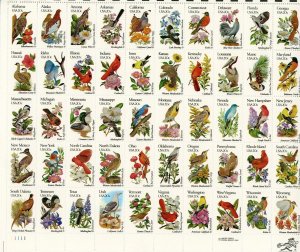 US Stamp #1953-2002 State Birds and Flowers 20c - Sheet of 50 - MNH - CV $27.50