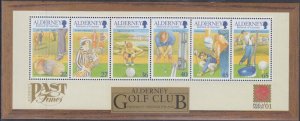 ALDERNEY (CHANNEL ISLANDS) Sc # 175a MNH S/S of 6 DIFF GOLF