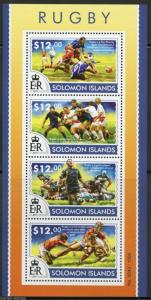 SOLOMON ISLANDS  2015 RUGBY  SHEET  MINT NH