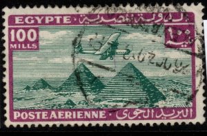 EGYPT SG212 1933 100m GREEN & VIOLET AIR STAMP USED