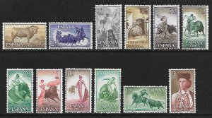 Spain # 909-920 - Bullfighting - set - MNH