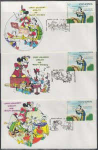 DISNEY # 04-0032 MAGNIFICENT SET of 5 DIFF DISNEY COVERS from ROMANIA