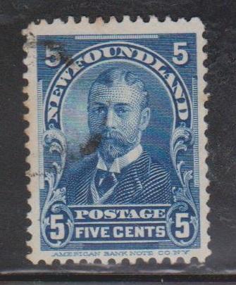 NEWFOUNDLAND Scott # 85 Used - 5 Cent Duke Of York