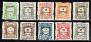 Cape VerdeCabo Verde 1921 Postage Due Set M