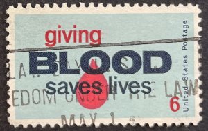 US #1425 Used F/VF 6c Giving Blood Saves Lives 1971 [G5.5.4]