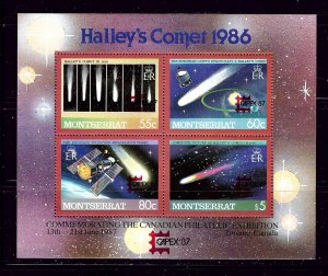 Montserrat 657 MNH 1987 Halleys Comet S/S  #2
