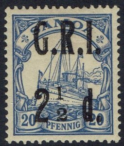 SAMOA 1914 GRI YACHT 2½D ON 20PF