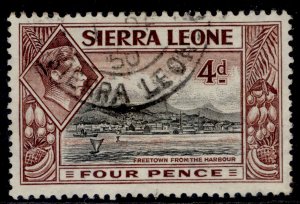 SIERRA LEONE GVI SG193, 4d black & red-brown, FINE USED.