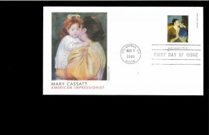 2003 FDC Mary Cassatt Paintings Co;lumbus OH