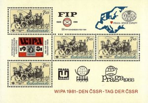 Czechoslovakia 1981 MNH Stamps Souvenir Sheet Scott 2347a WIPA Exhibition Horse
