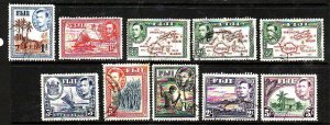 Fiji-Sc#118//134- id9-ten used from the  KGVI set-1938-55-