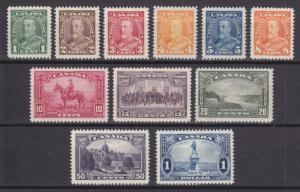 Canada Sc 217-227 MLH. 1935 KGV Pictorials cplt F-VF