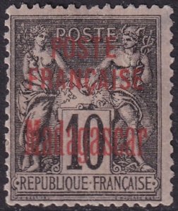 Madagascar 1895 Sc 15 MH* tiny corner thin