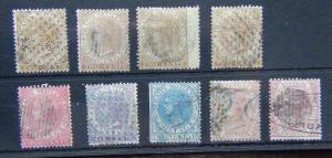 Straits Settlements QV Range with values to 30c x 2 Used