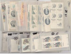 U.S. 1978 Commemorative Stamps - Zip Plate Block Set - See Description $15 Face