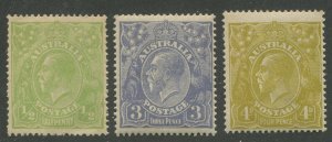 Australia #19, 30, 34 Mint