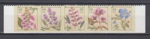 (F) USA #4505-4509 Herbs Sheet Strip of 5 MNH.