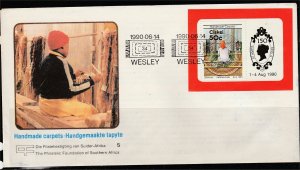 CISKEI, 1990, FDC CTO 50c MS,  Hand weaving Scott 154a