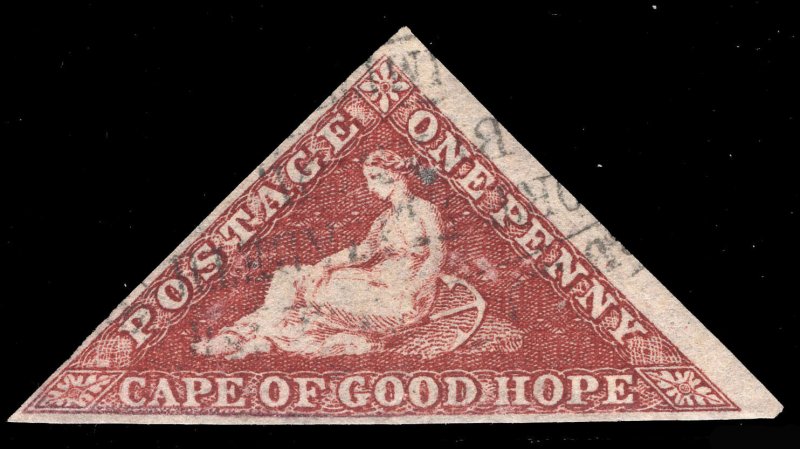 MOMEN: CAPE OF GOOD HOPE SG #18b 1864 USED £350 LOT #65673