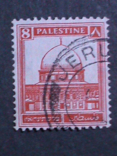 ​PALESTINE-1927- SC#64 ERROR?-COLOR DIFFERENT ? MOSQUE OF OMAR USED VF RARE