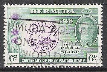 Bermuda #137 Stamp On Stamp Used