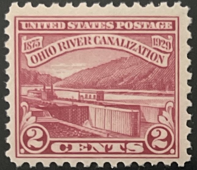 Scott #681 1929 2¢ Ohio River Canalization MNH OG