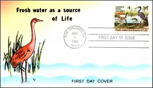 Scott 2086 20 Cents Bayou Wild Life Tom Faust Hand Painted FDC 102 / 102