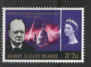 Gilbert & Ellis Islands ~ Scott # 109 ~ MLH ~ Churchill Memorial