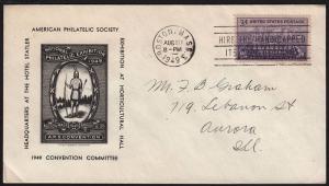 1948  Ft Kearny Sc 970 APS cachet Boston, American Philatelic Society