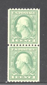 486, COIL PAIR, FRESH, XF/SUPERB, MINT NH