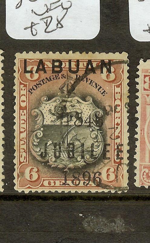 LABUAN  (P2907B) JUBILEE 6C LION CREST SG87    VFU