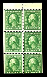 U.S. #405 MINT BOOKLET PANE OF 6 OG NH