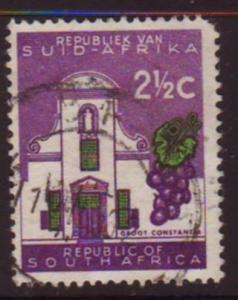 South Africa 1961 Sc258,SG#230 2-1/2c Purple Grapes USED-Good-H.