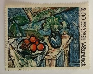 France 1976 Scott 1468 used - 2fr, Still life by  Maurice de Vlaminck