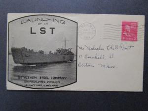 US 1944 Launching Of An LST Cacheted Cover  - Z7425