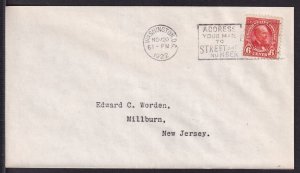 1922 Sc 558 6c Garfiekd FDC Washington DC cancel to Worden CV $235 (1J