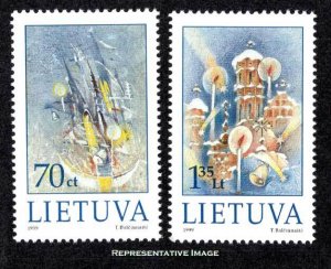 Lithuania Scott 648-649 Mint never hinged.