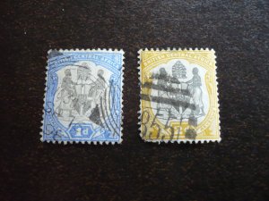 Stamps - British Central Africa - Scott# 43,45 - Used Part Set of 2 Stamps